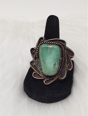 VTG Sterling Silver Turquoise Ring Sz 6.5 Southwestern 16.7g